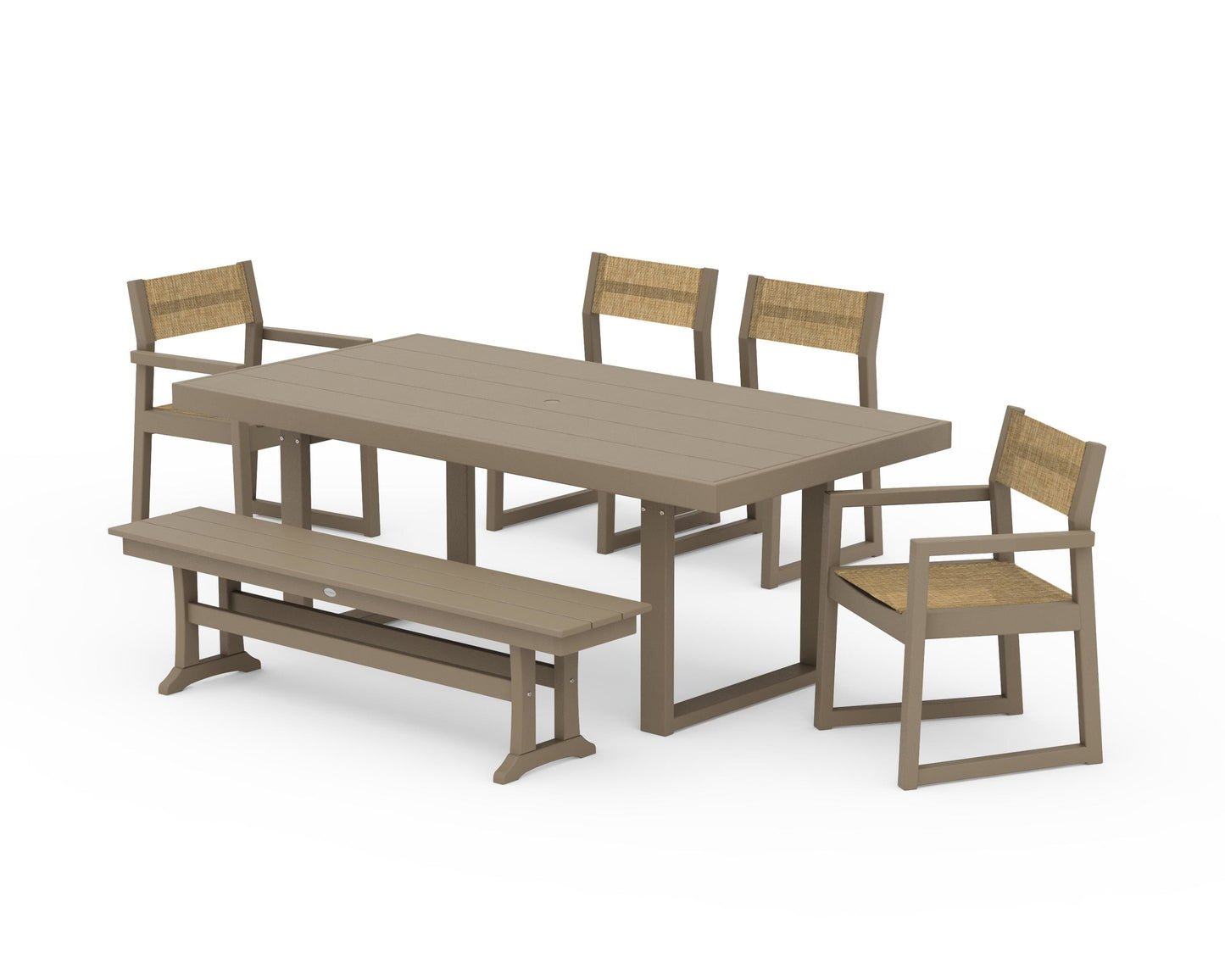 EDGE Sling 6-Piece Dining Set with Bench