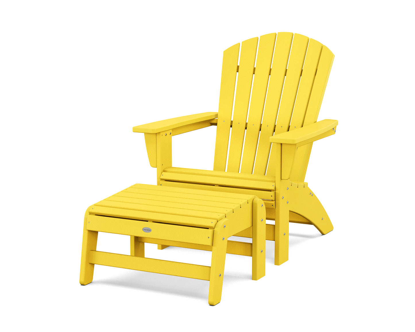 Nautical Grand Adirondack Chair with Ottoman