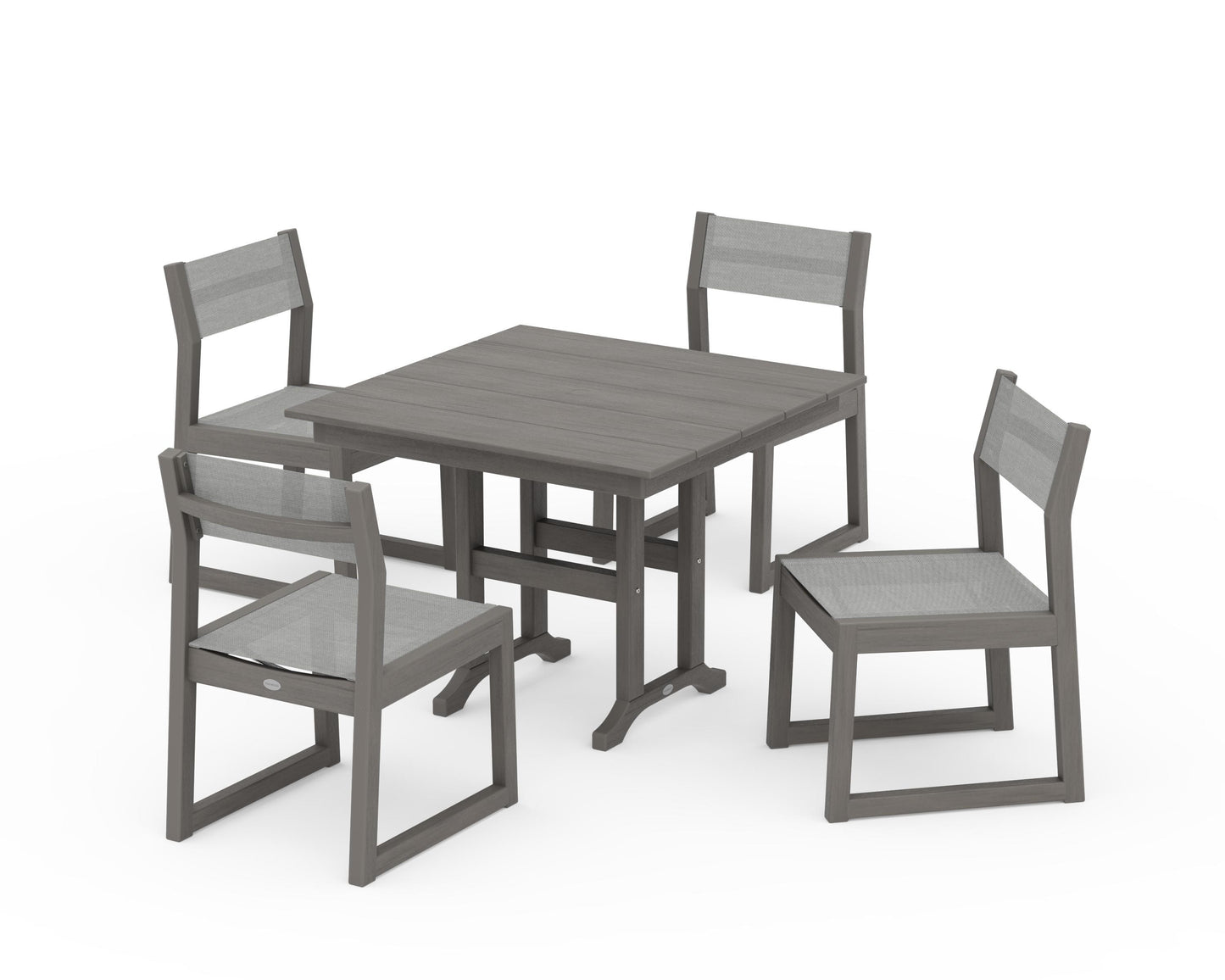 EDGE Sling Side Chair 5-Piece Farmhouse Dining Set