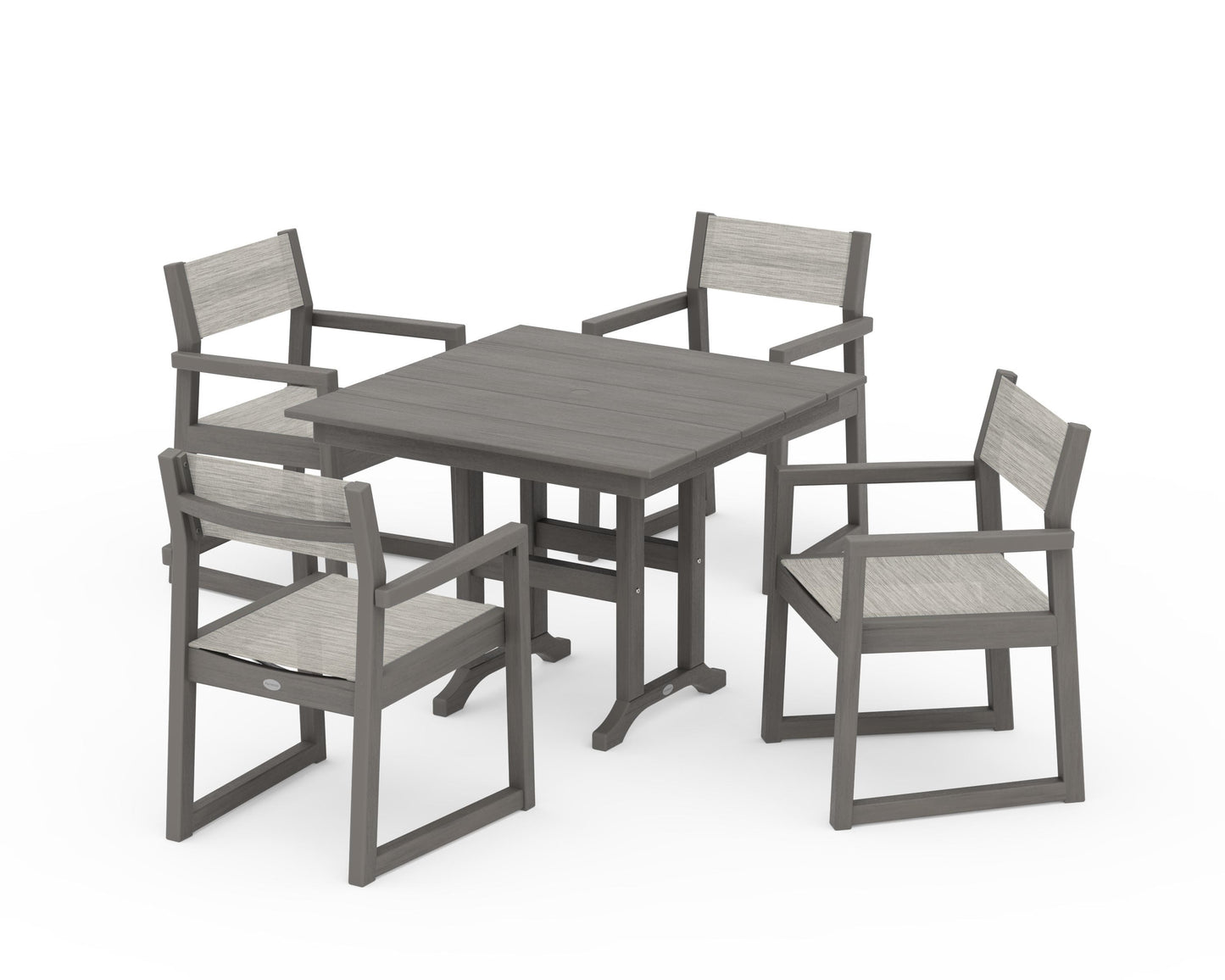 EDGE Sling Arm Chair 5-Piece Farmhouse Dining Set