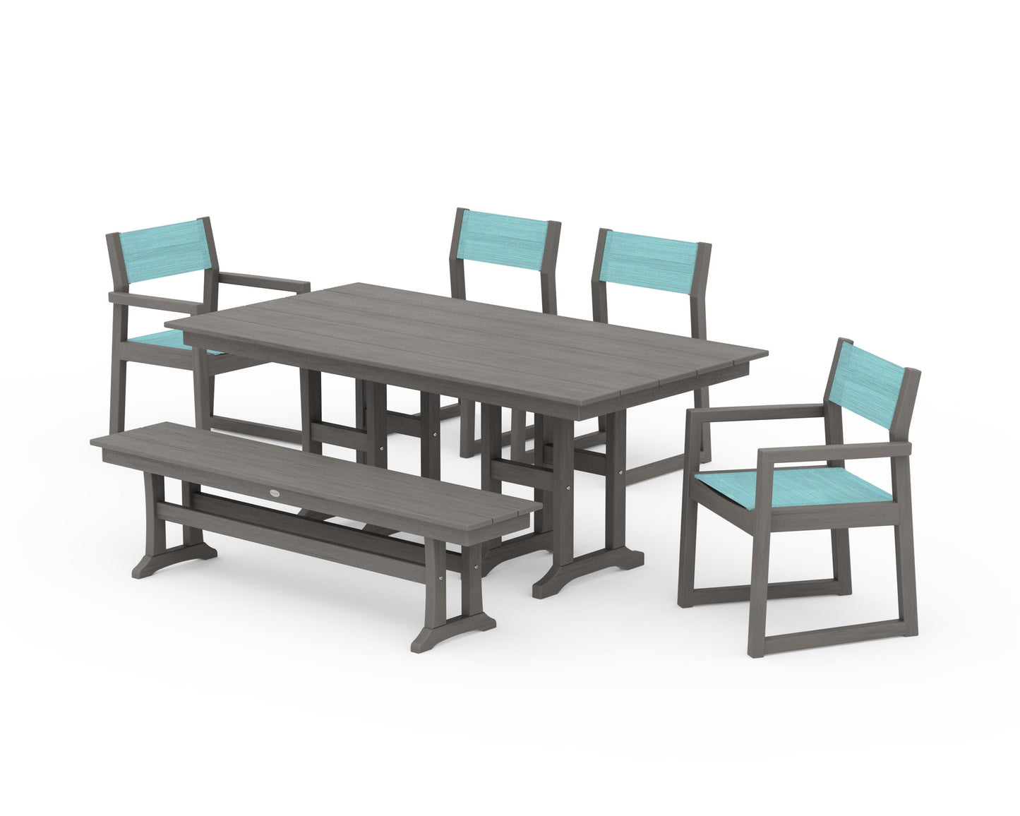 EDGE Sling 6-Piece Farmhouse Dining Set