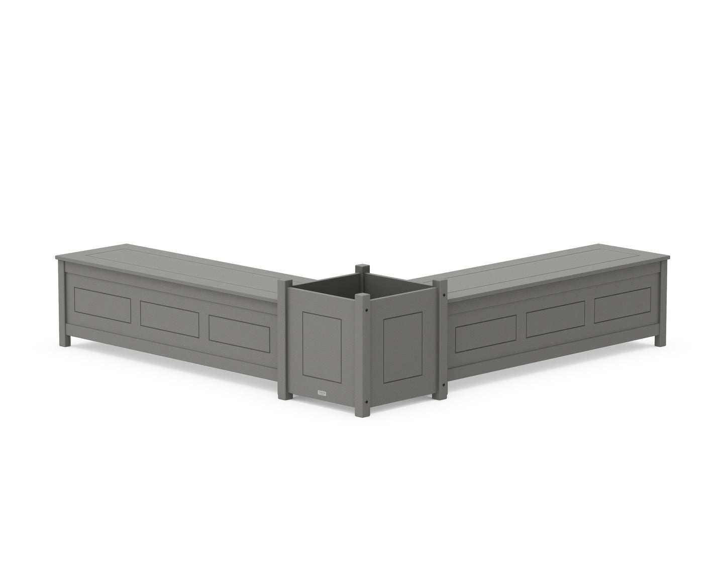 60" Country Living L- Shaped Planter Storage Bench Set- Large