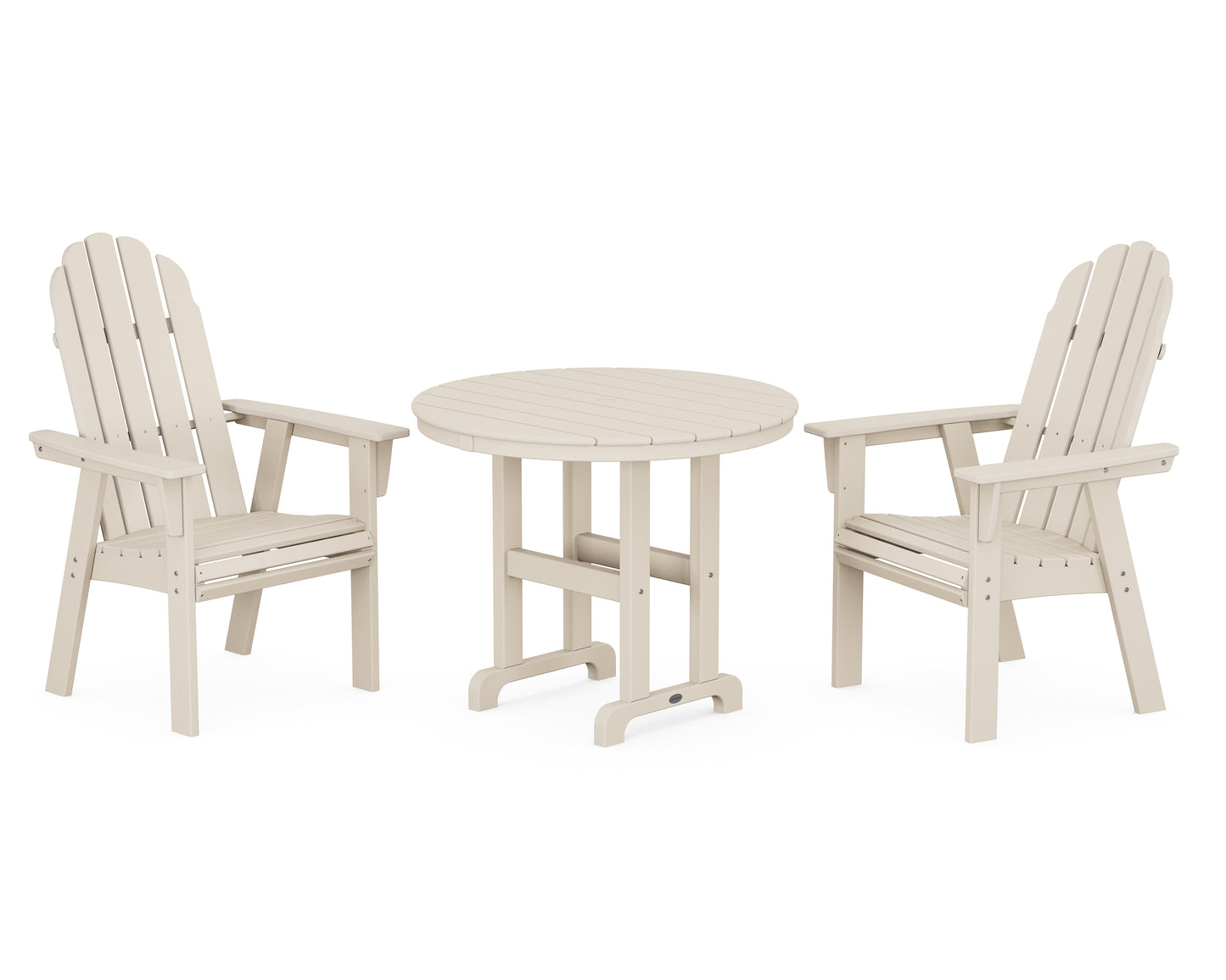 Vineyard Adirondack 3-Piece Round Dining Set