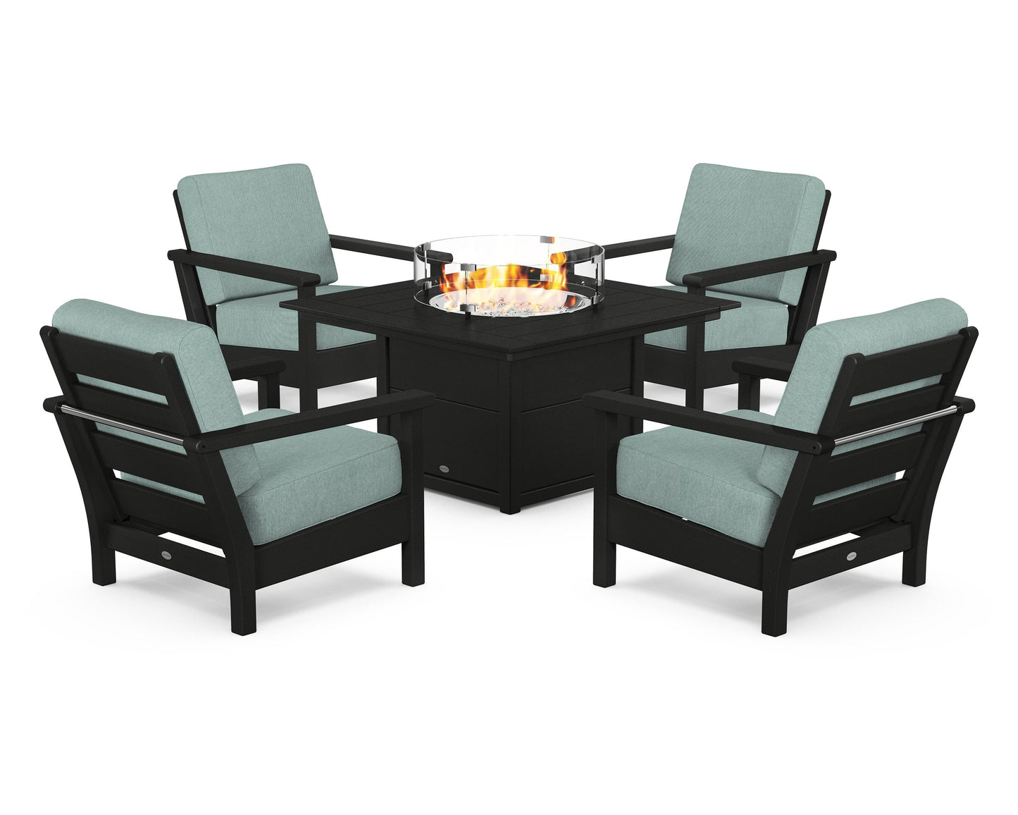 Harbour 5-Piece Conversation Set with Fire Pit Table
