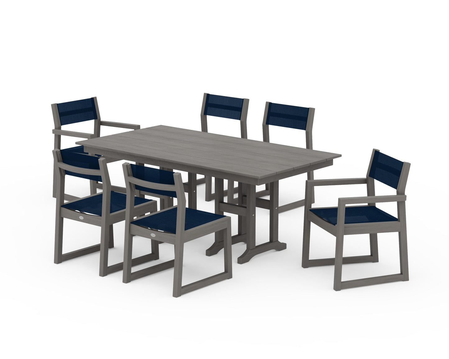 EDGE Sling 7-Piece Farmhouse Dining Set