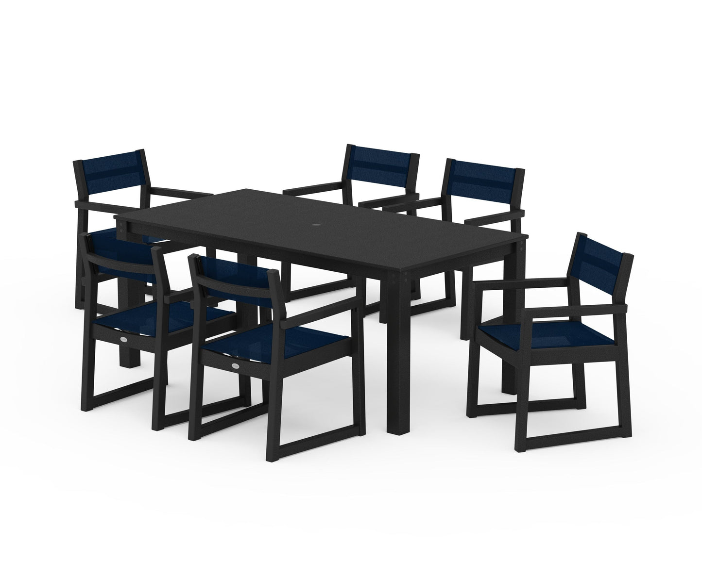 EDGE Sling Arm Chair 7-Piece Parsons Dining Set