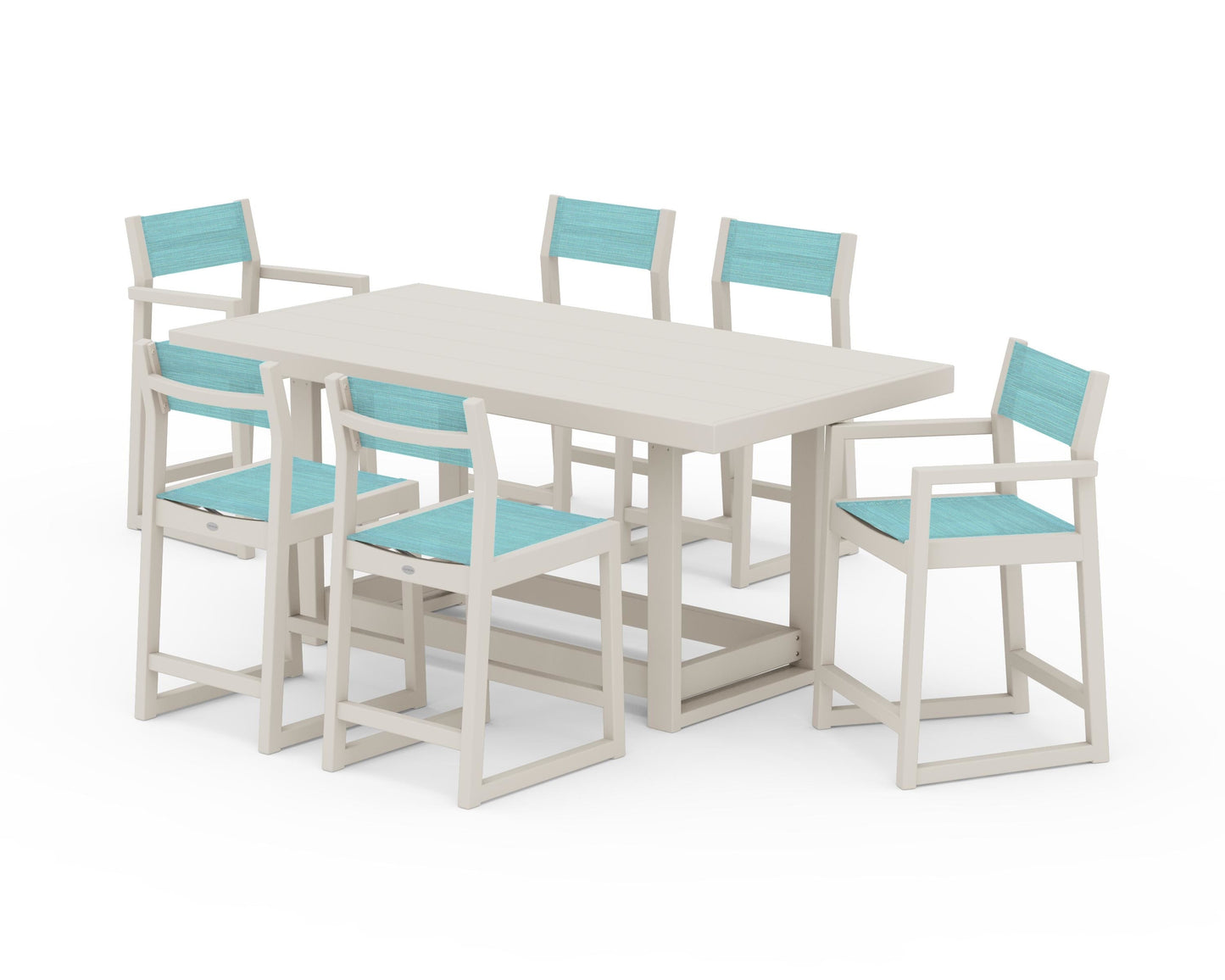 EDGE Sling 7-Piece Counter Table Set