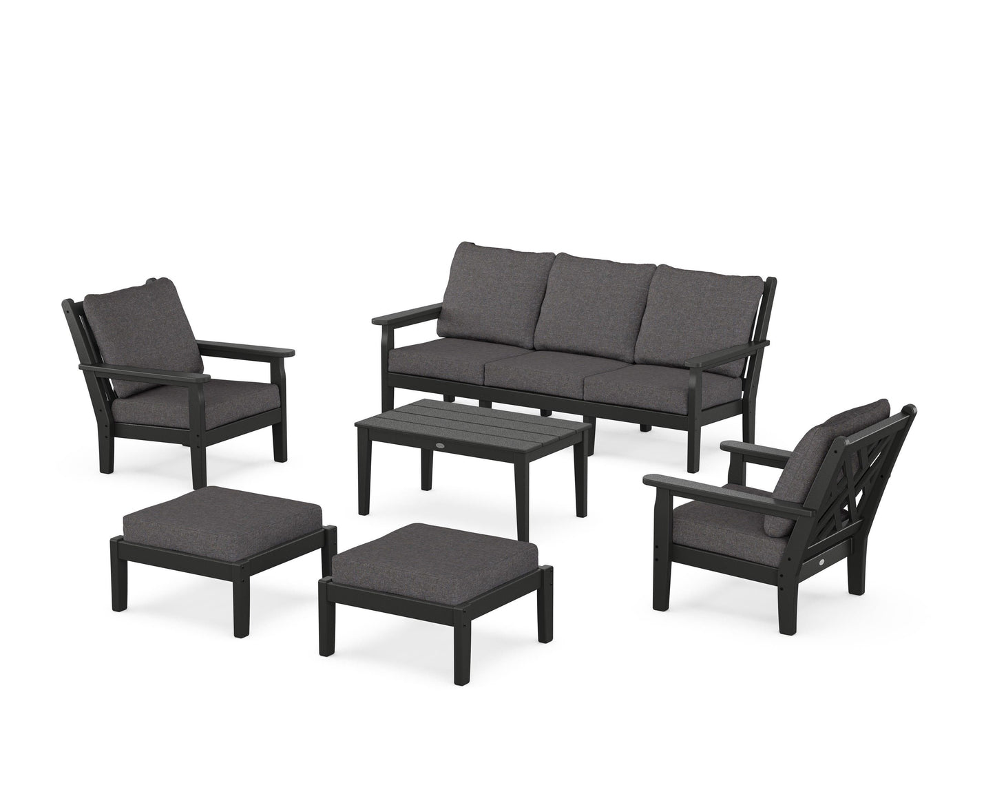 Chippendale 6-Piece Lounge Sofa Set