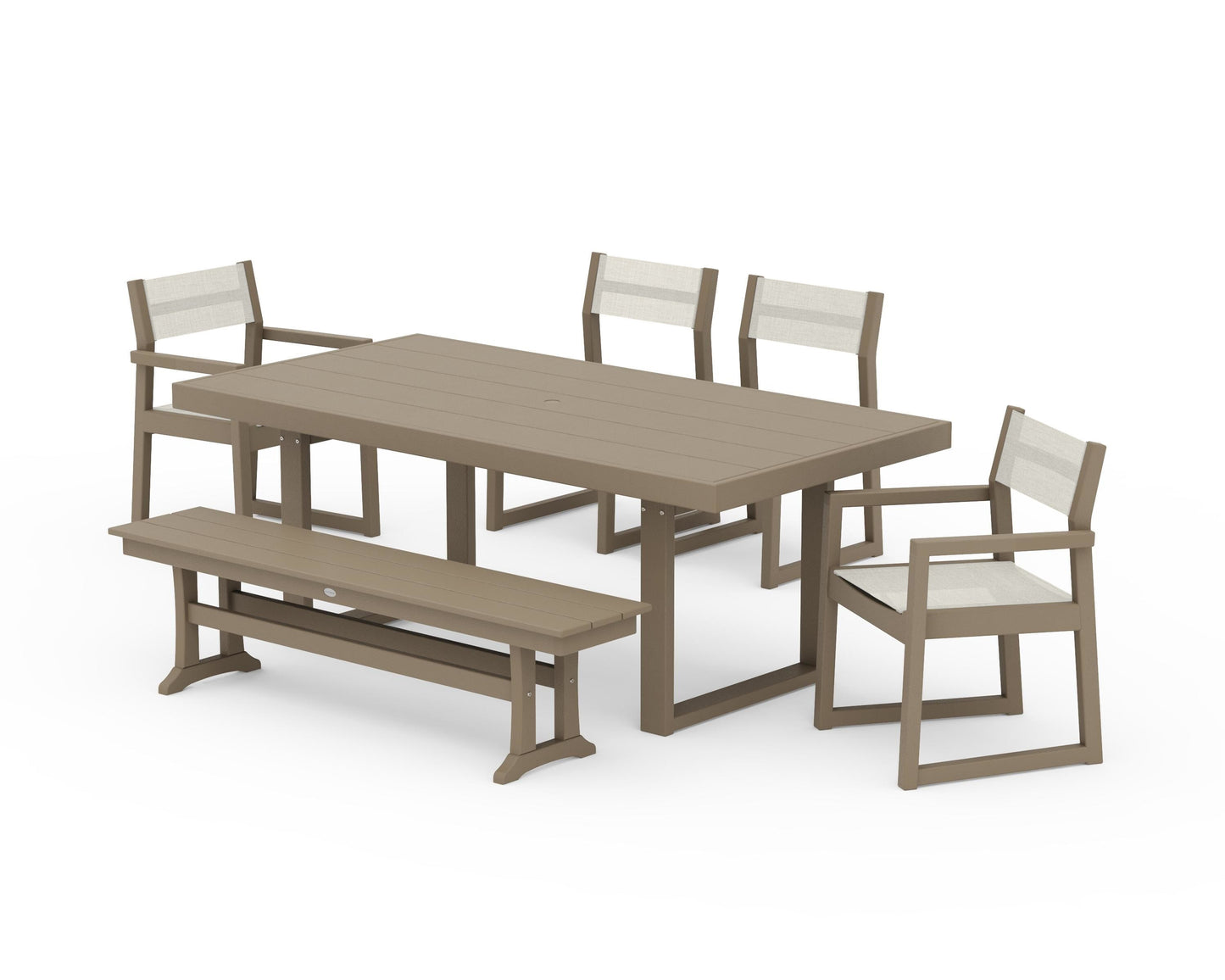 EDGE Sling 6-Piece Dining Set with Bench