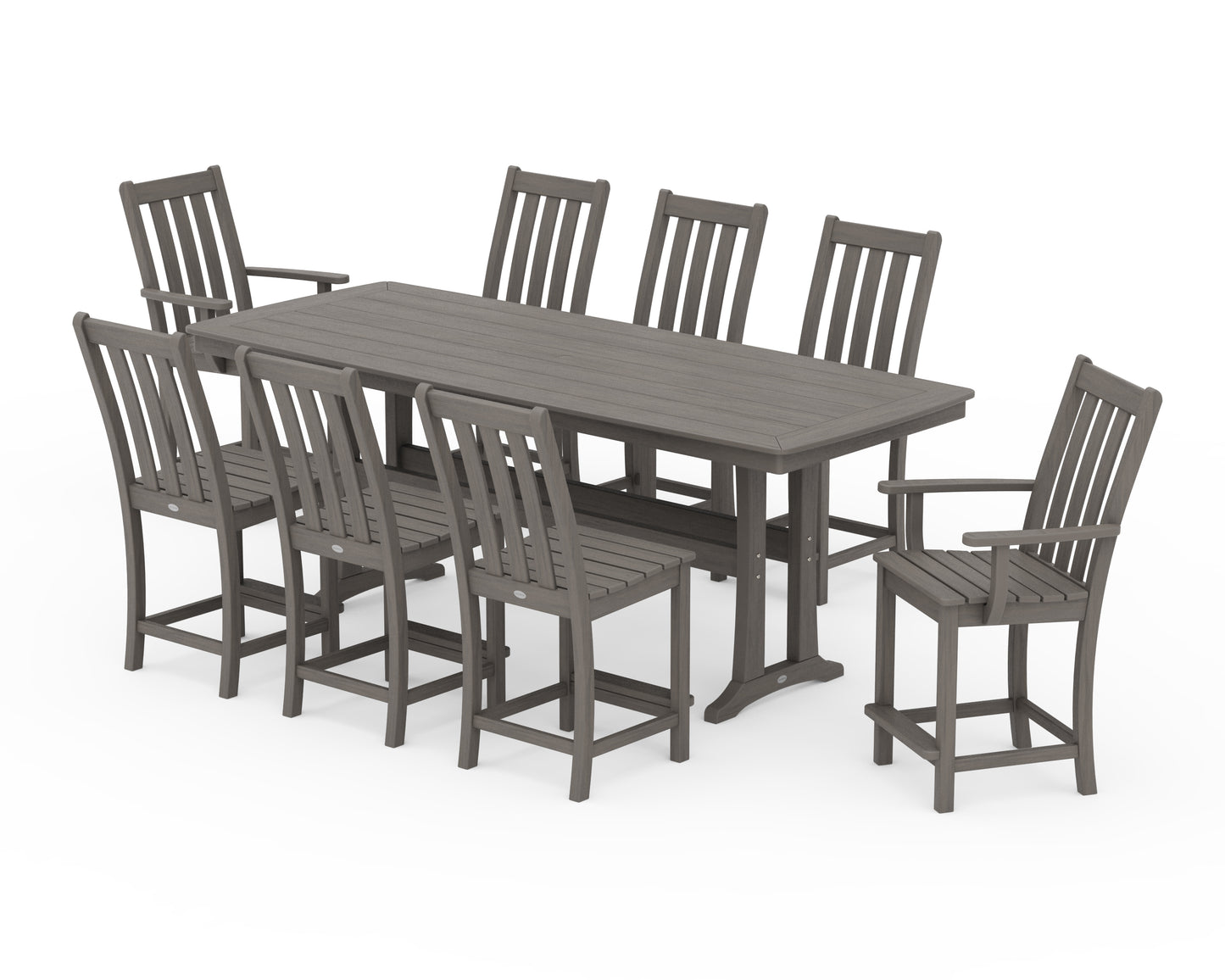 Vineyard 9-Piece Counter Set with Trestle Legs