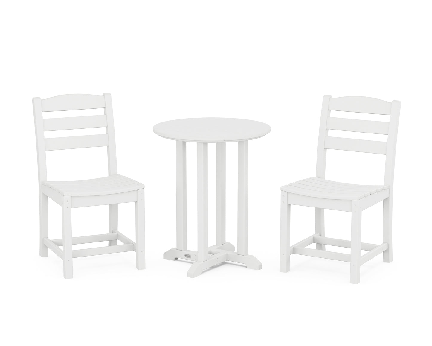 La Casa CafÃ© Side Chair 3-Piece Round Bistro Dining Set