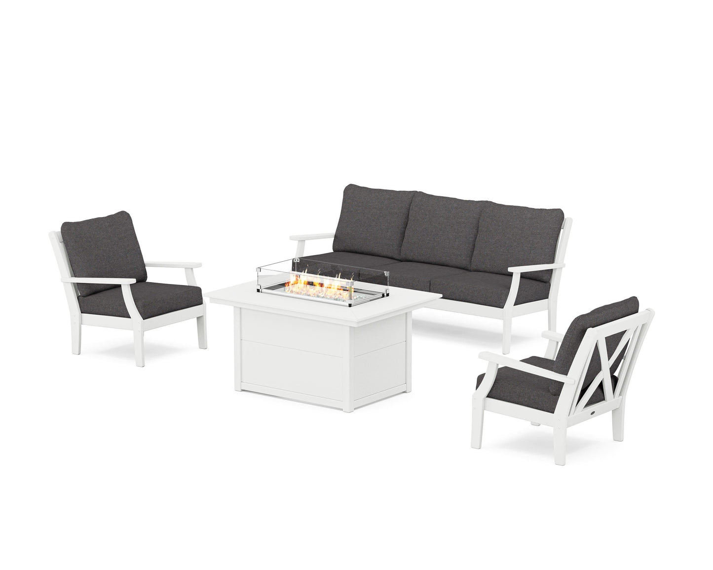 Braxton Deep Seating Fire Pit Table Set