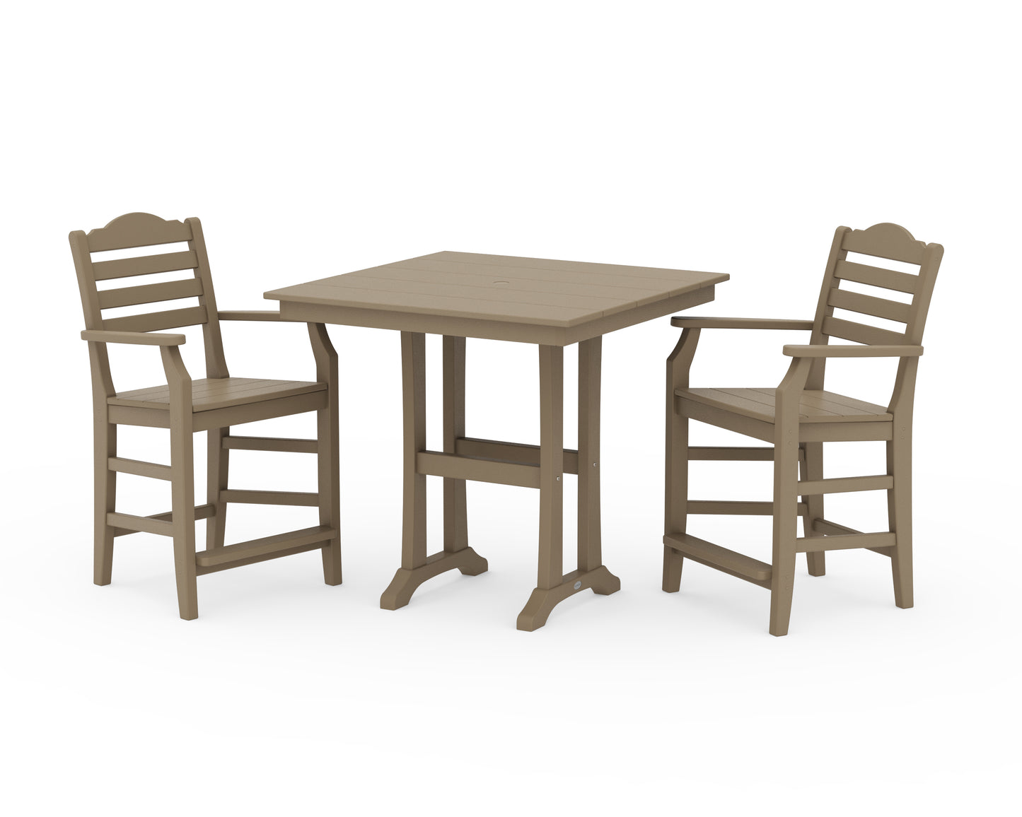 Savannah 3-Piece Farmhouse Counter Set with Trestle Legs