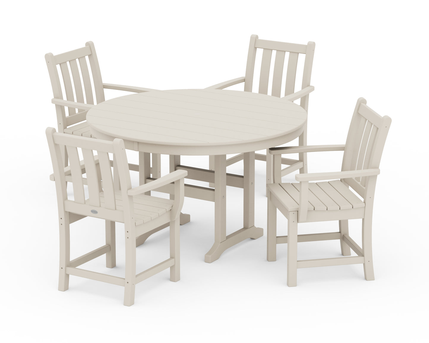 Traditional Garden 5-Piece Round Farmhouse Dining Set