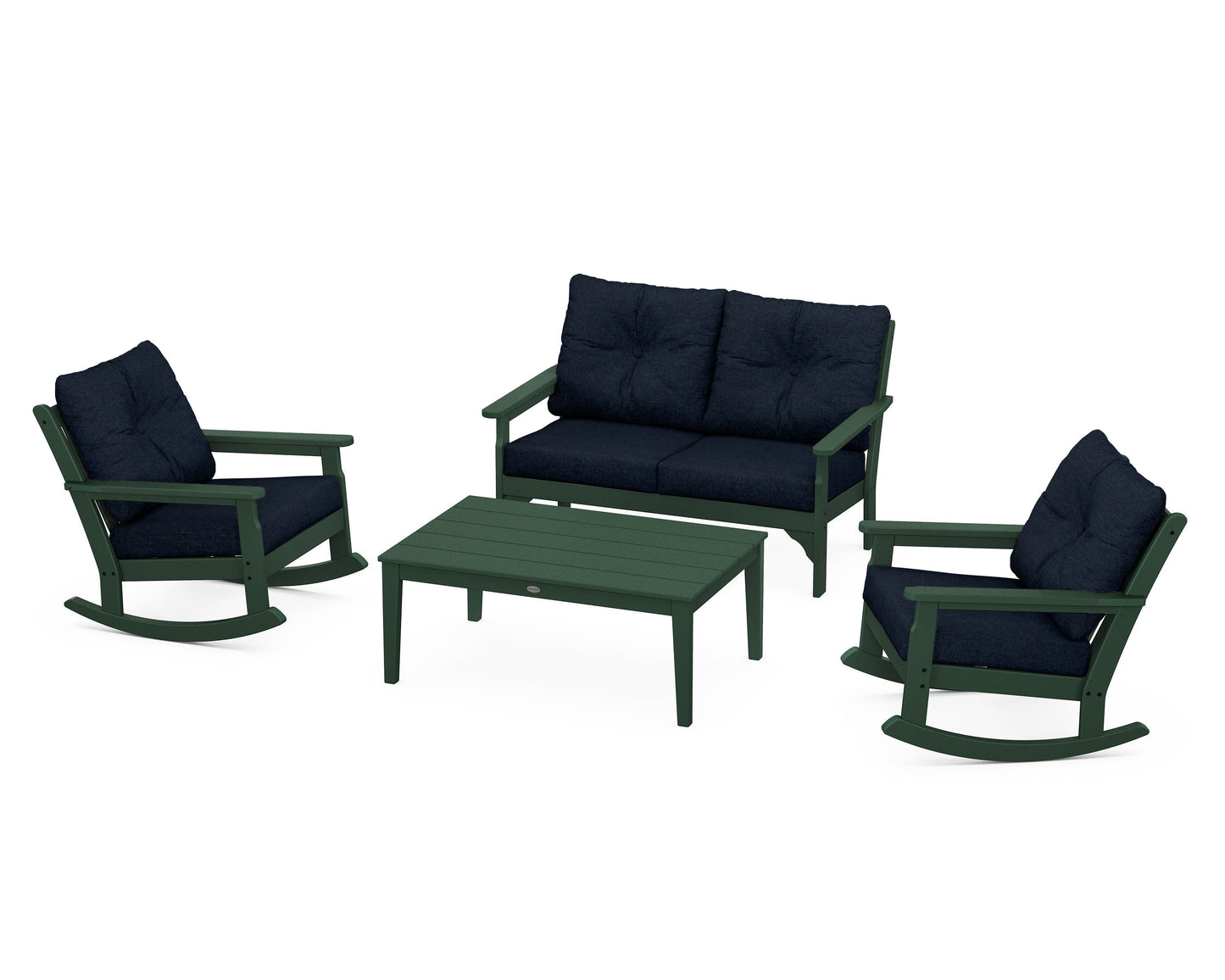 Vineyard 4-Piece Deep Seating Rocking Chair Set