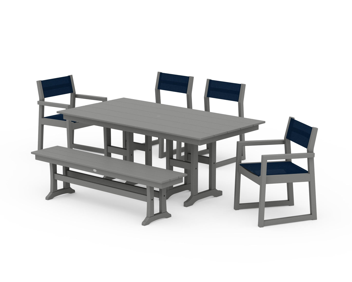 EDGE Sling 6-Piece Farmhouse Dining Set