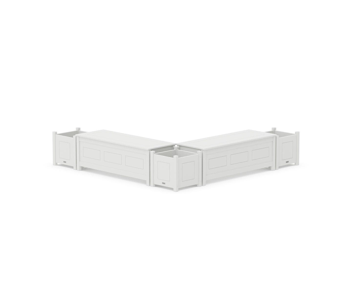 48" Country Living L- Shaped Planter Storage Bench Corner Set