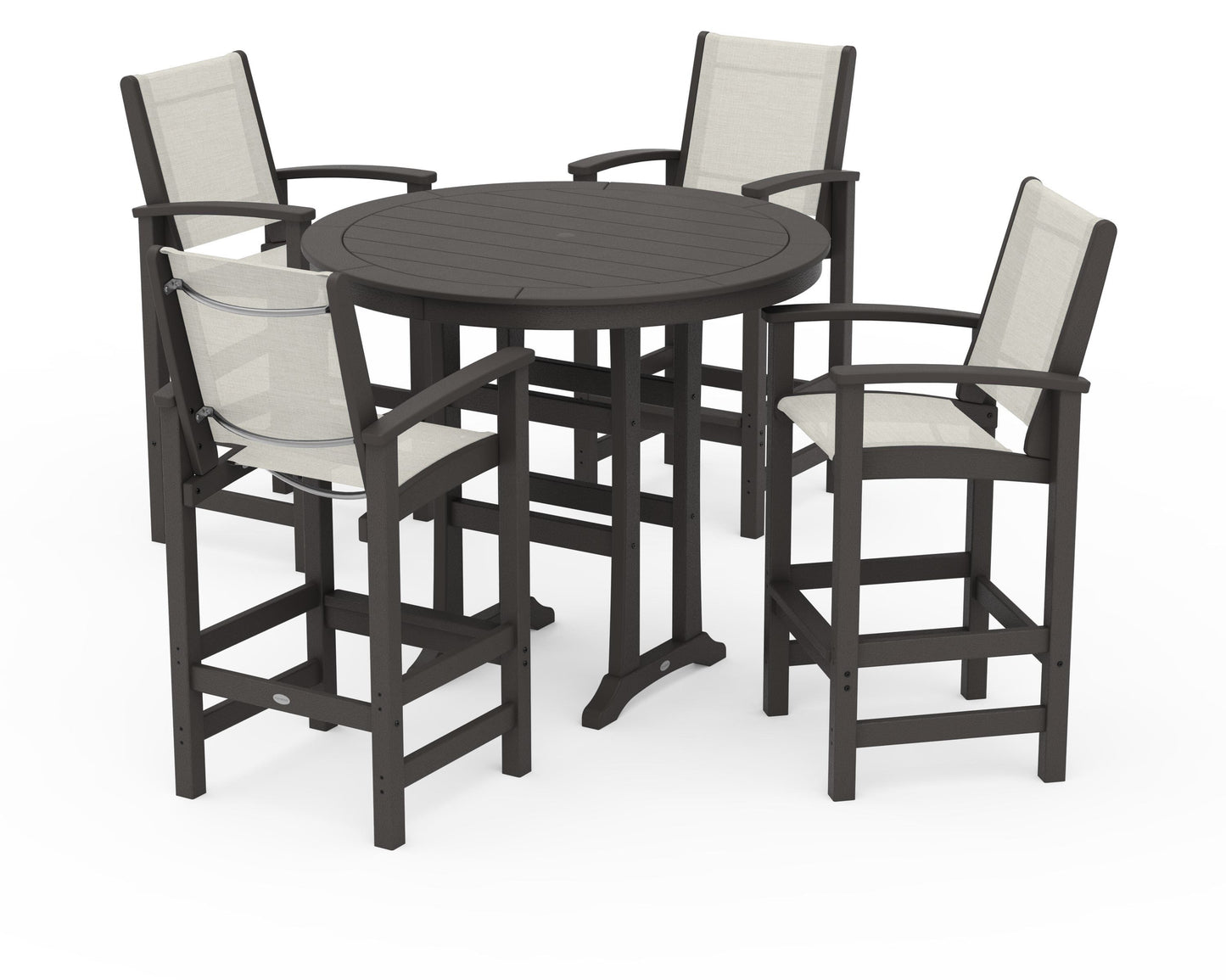 Coastal 5-Piece Nautical Trestle Bar Set