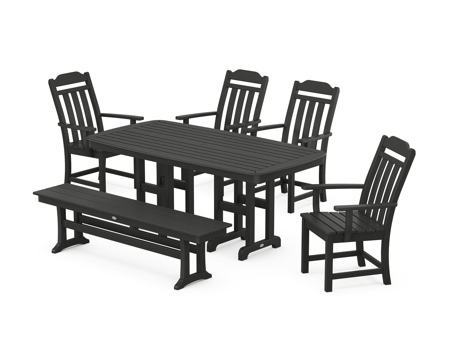 Cottage 6-Piece Dining Set with Bench