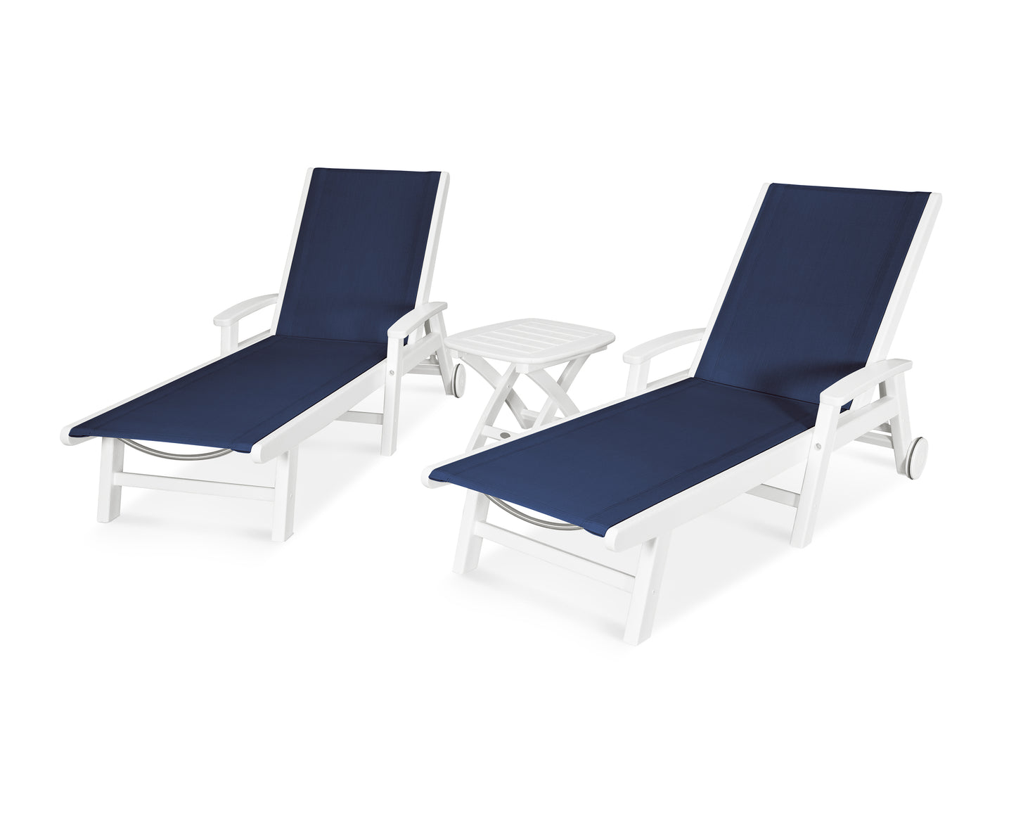 Coastal 3-Piece Wheeled Chaise Set