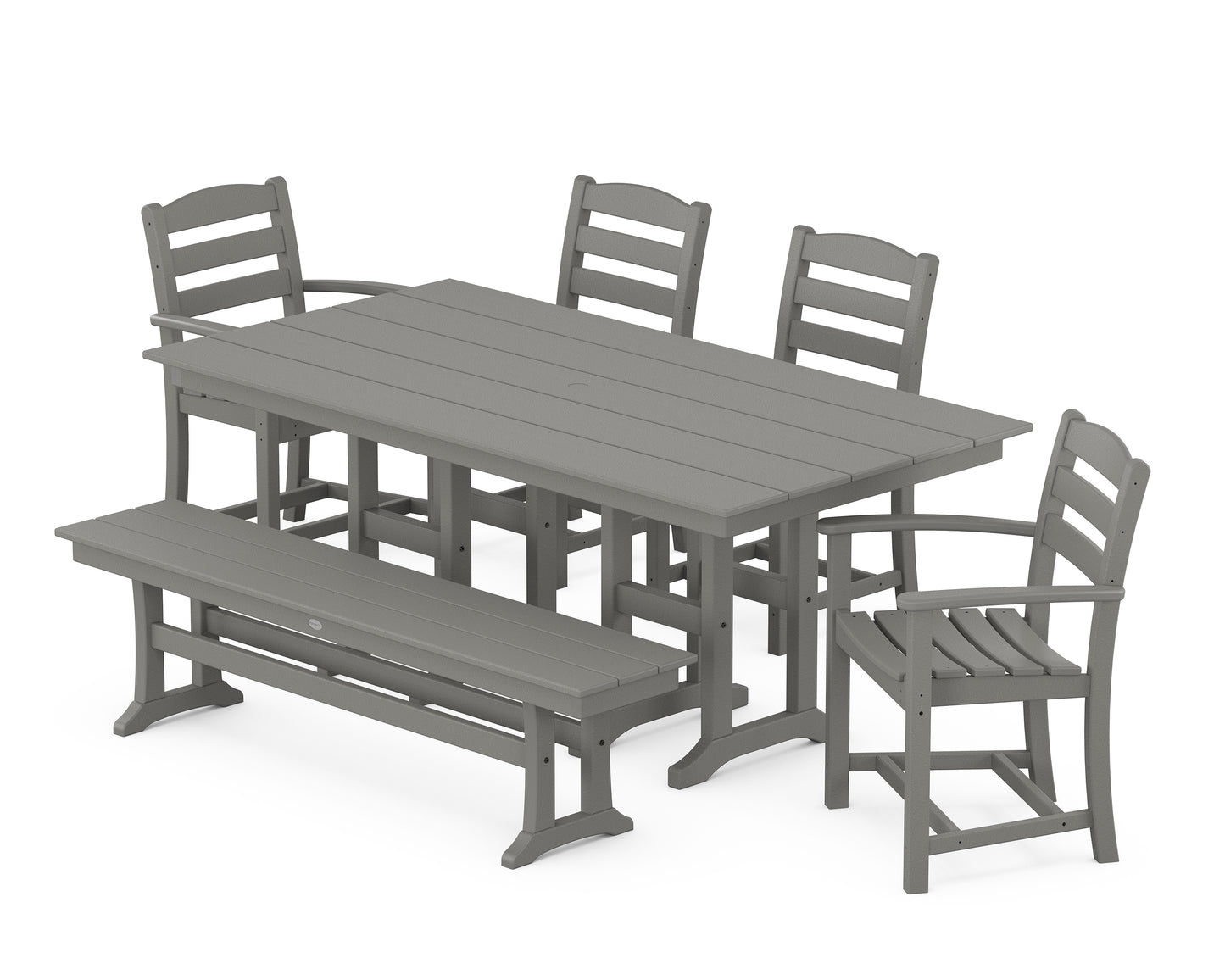 La Casa CafÃ© 6-Piece Farmhouse Dining Set with Bench