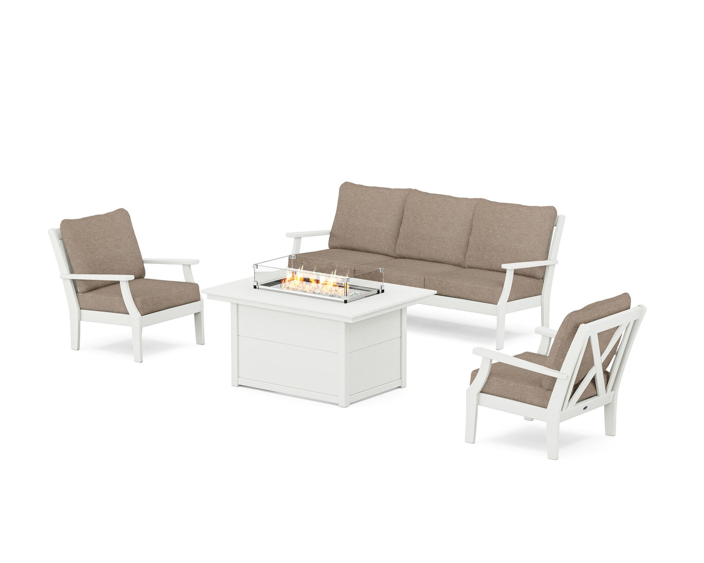 Braxton Deep Seating Fire Pit Table Set