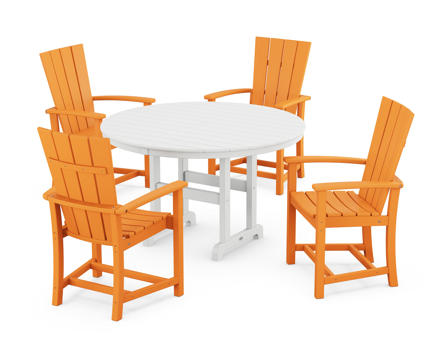 Quattro 5-Piece Round Farmhouse Dining Set