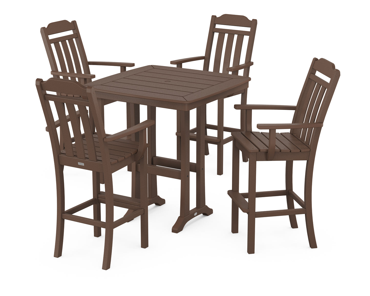 Cottage 5-Piece Bar Set with Trestle Legs