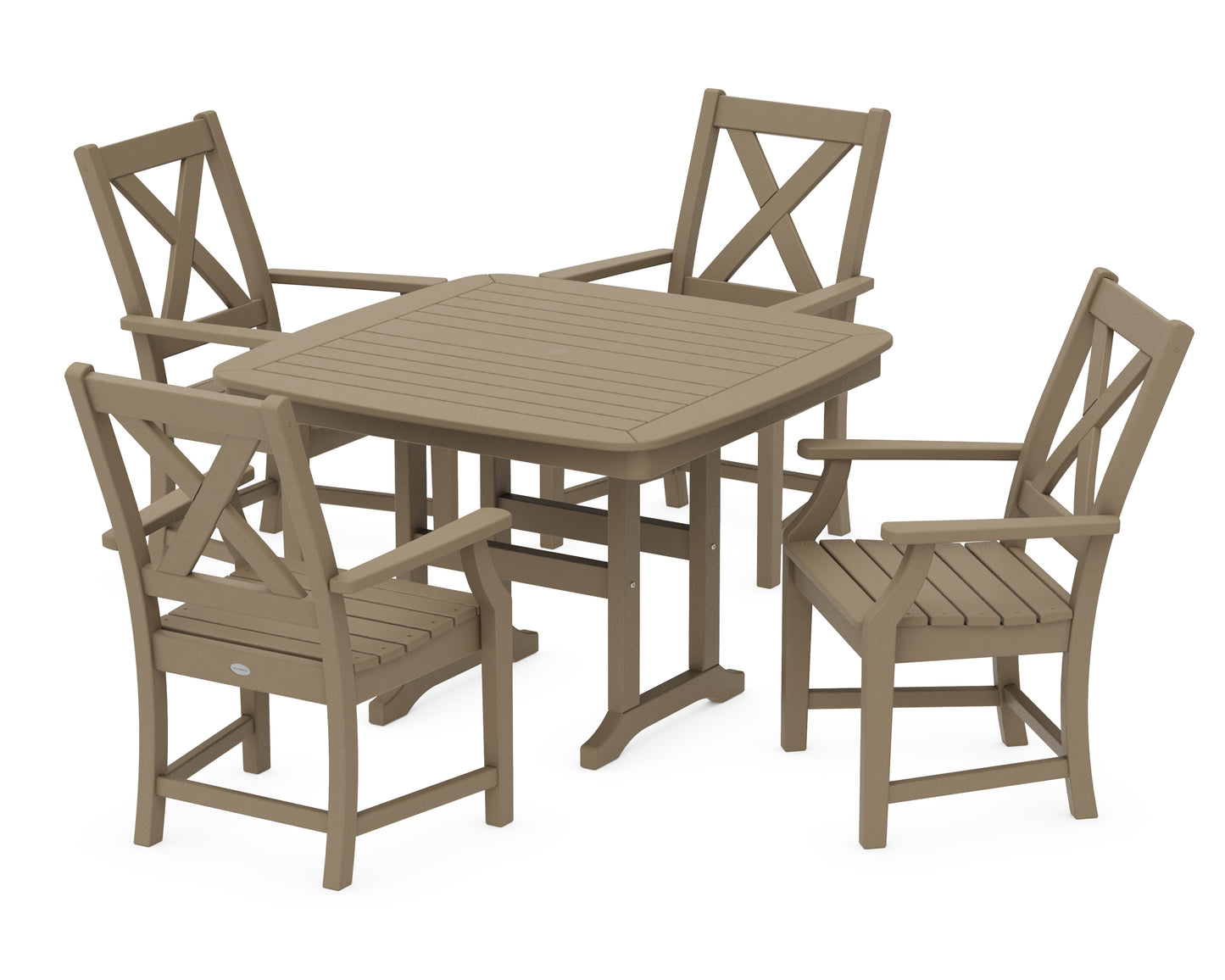 Braxton 5-Piece Dining Set with Trestle Legs