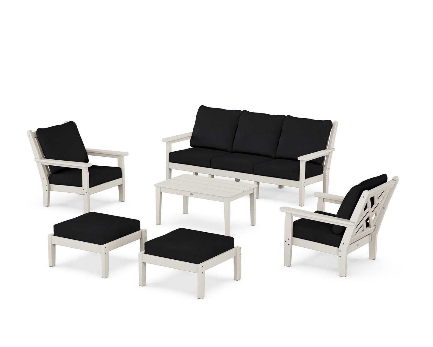 Chippendale 6-Piece Lounge Sofa Set