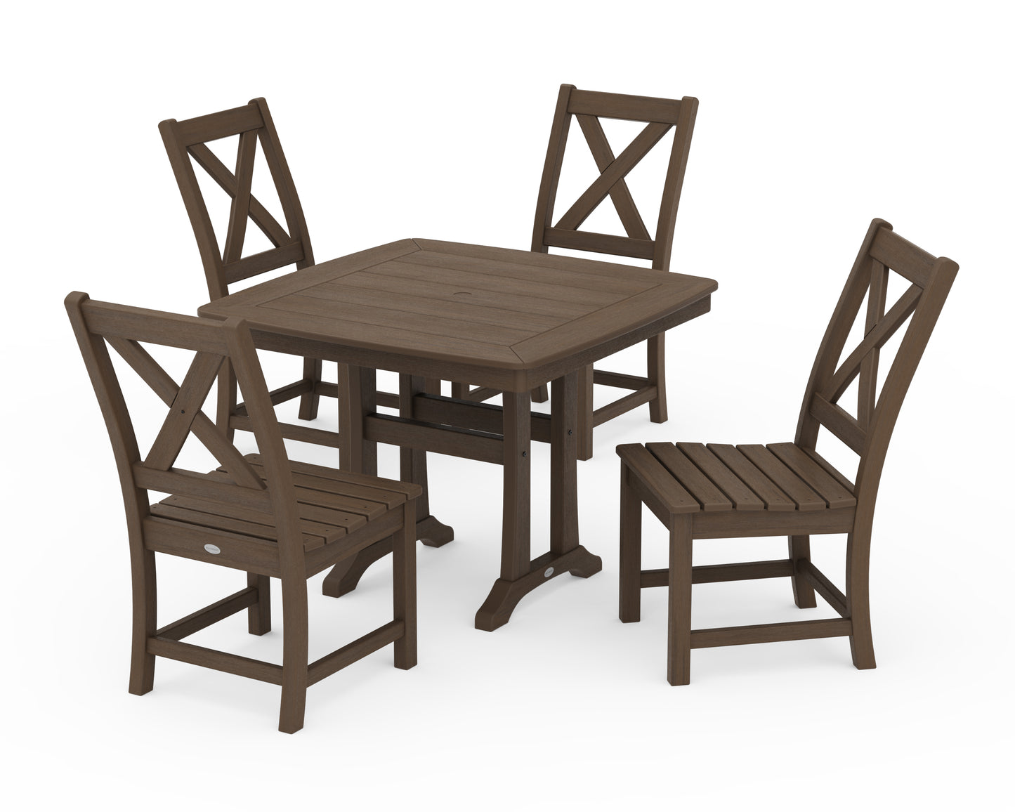 Braxton Side Chair 5-Piece Dining Set with Trestle Legs