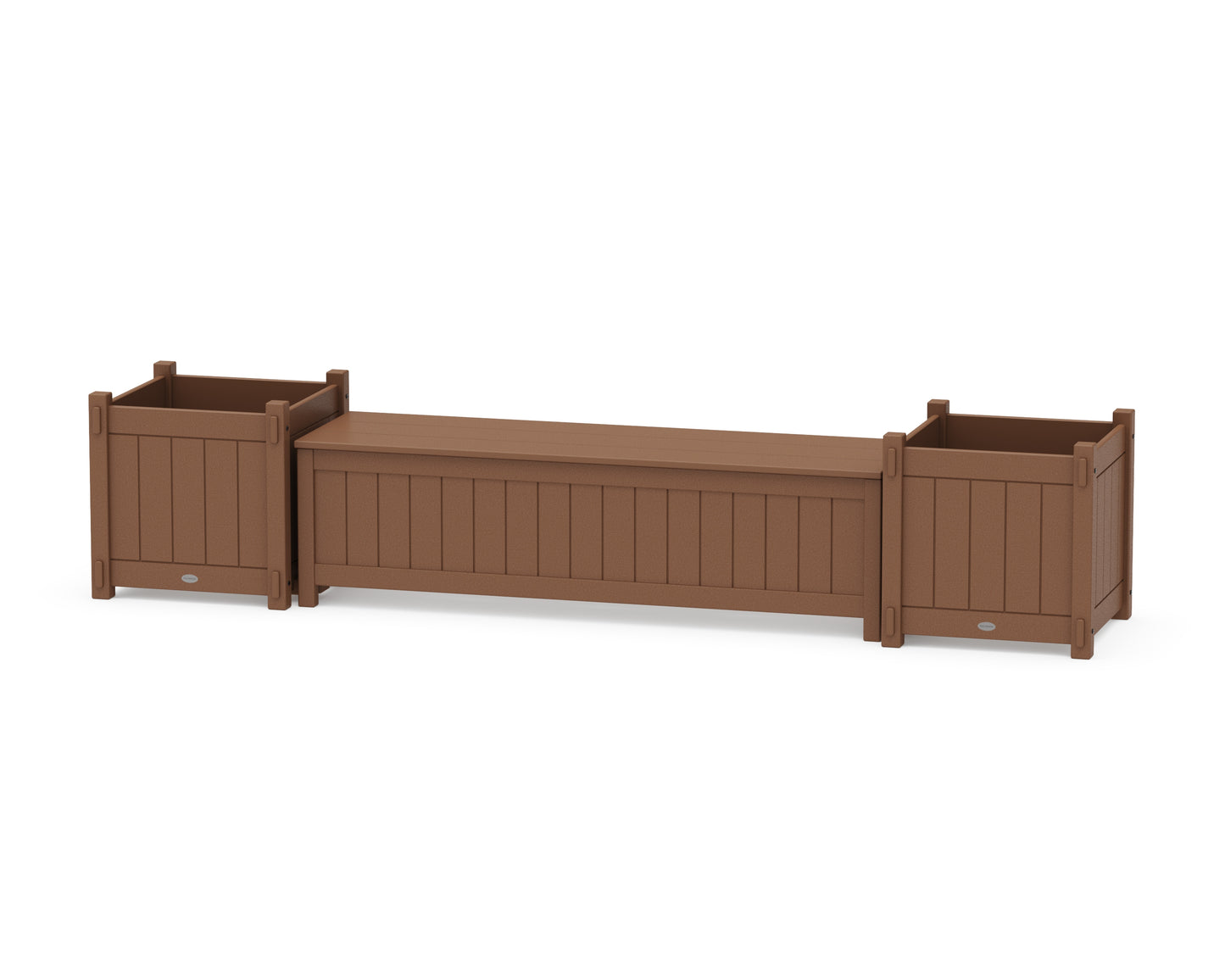 60" Vineyard Straight Planter Storage Bench Set- Large