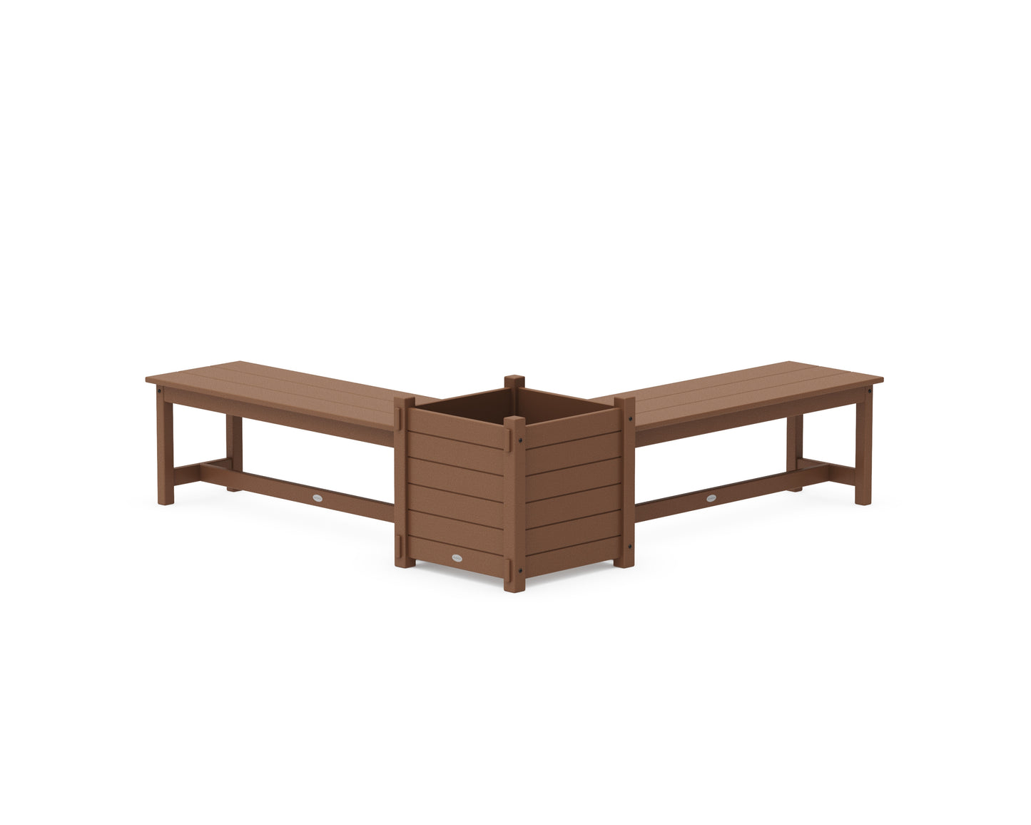 48" Nautical L- Shaped Planter Bench Set- Large