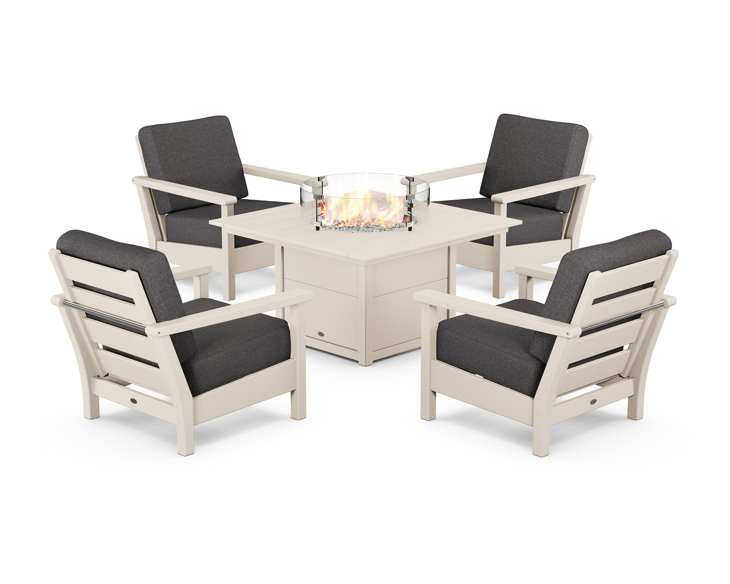 Harbour 5-Piece Conversation Set with Fire Pit Table