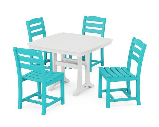 La Casa CafÃ© Side Chair 5-Piece Dining Set with Trestle Legs