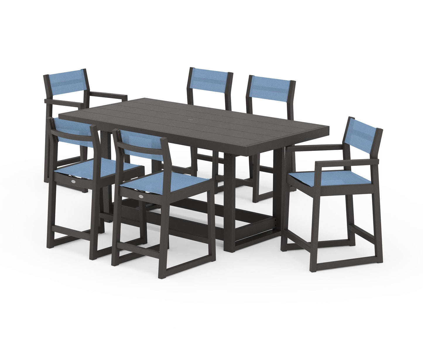 EDGE Sling 7-Piece Counter Table Set