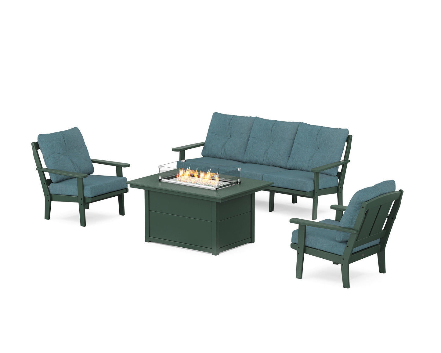 Mission Deep Seating Fire Pit Table Set
