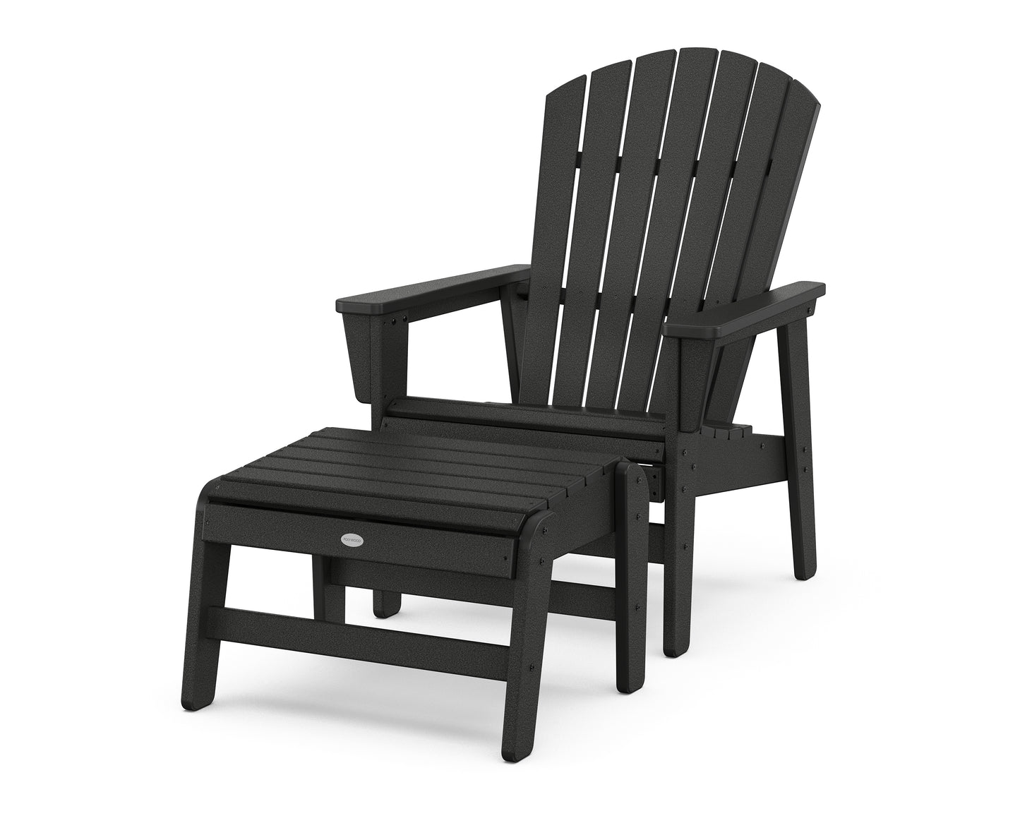 Nautical Grand Upright Adirondack Chair with Ottoman