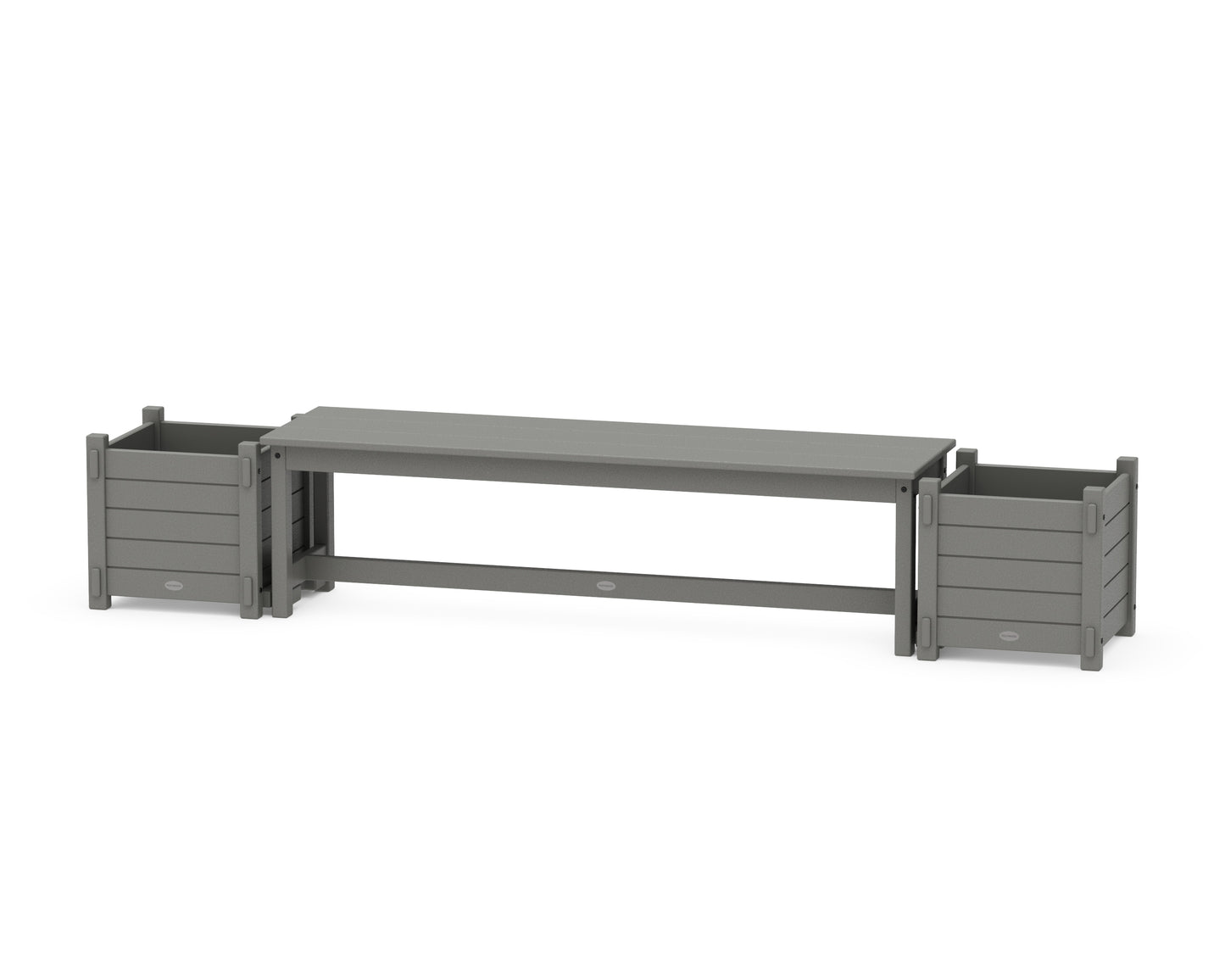 60" Nautical Straight Planter Bench Set