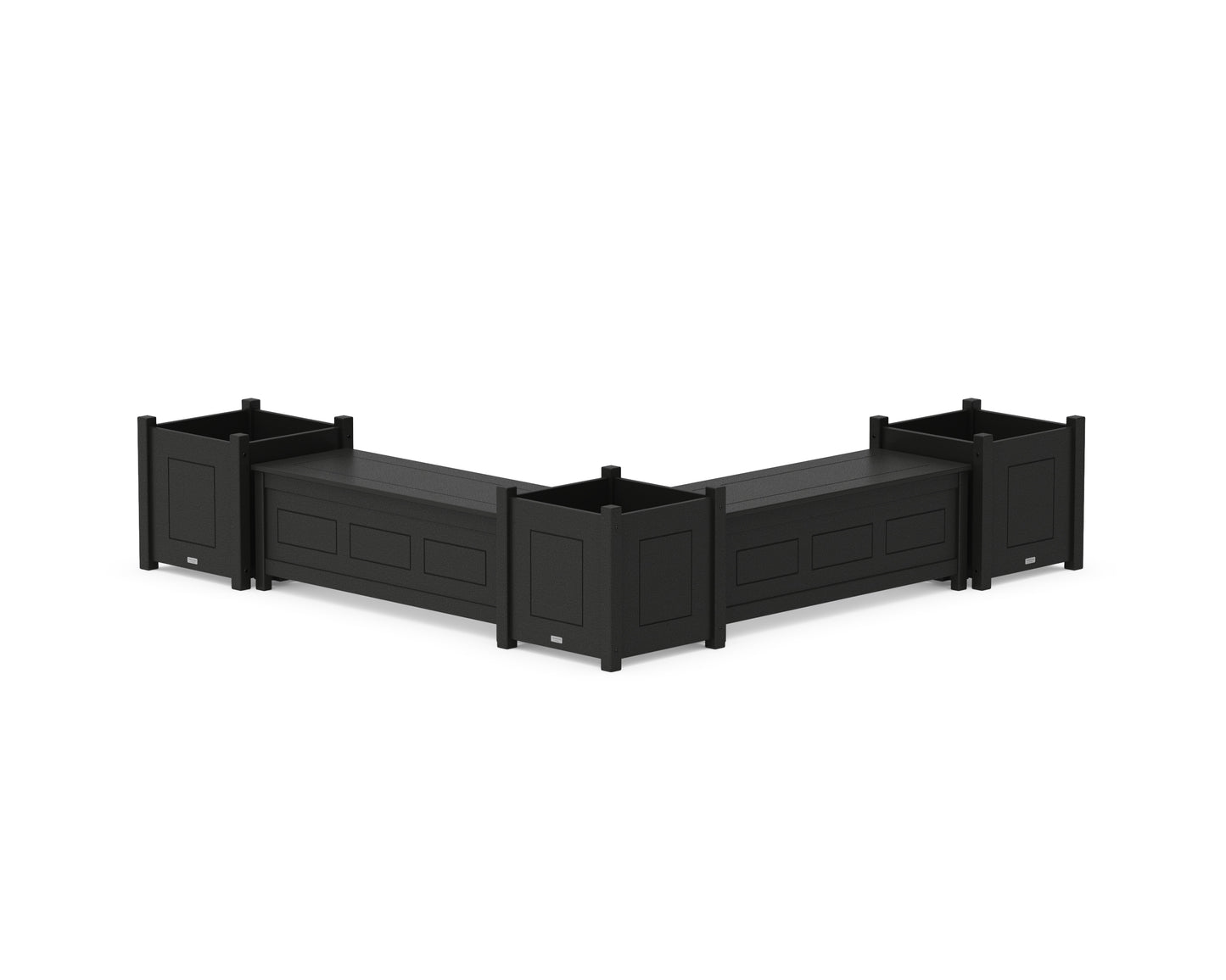 48" Country Living L- Shaped Planter Storage Bench Corner Set- Large