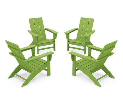 4-Piece Modern Adirondack Chair Conversation Set