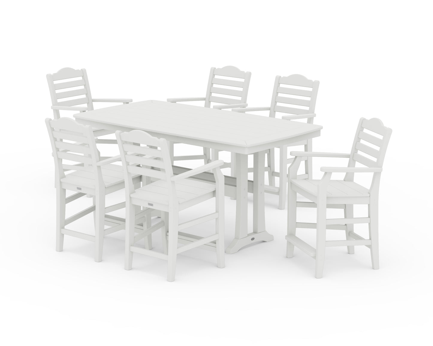 Savannah Arm Chair 7-Piece Counter Set with Trestle Legs
