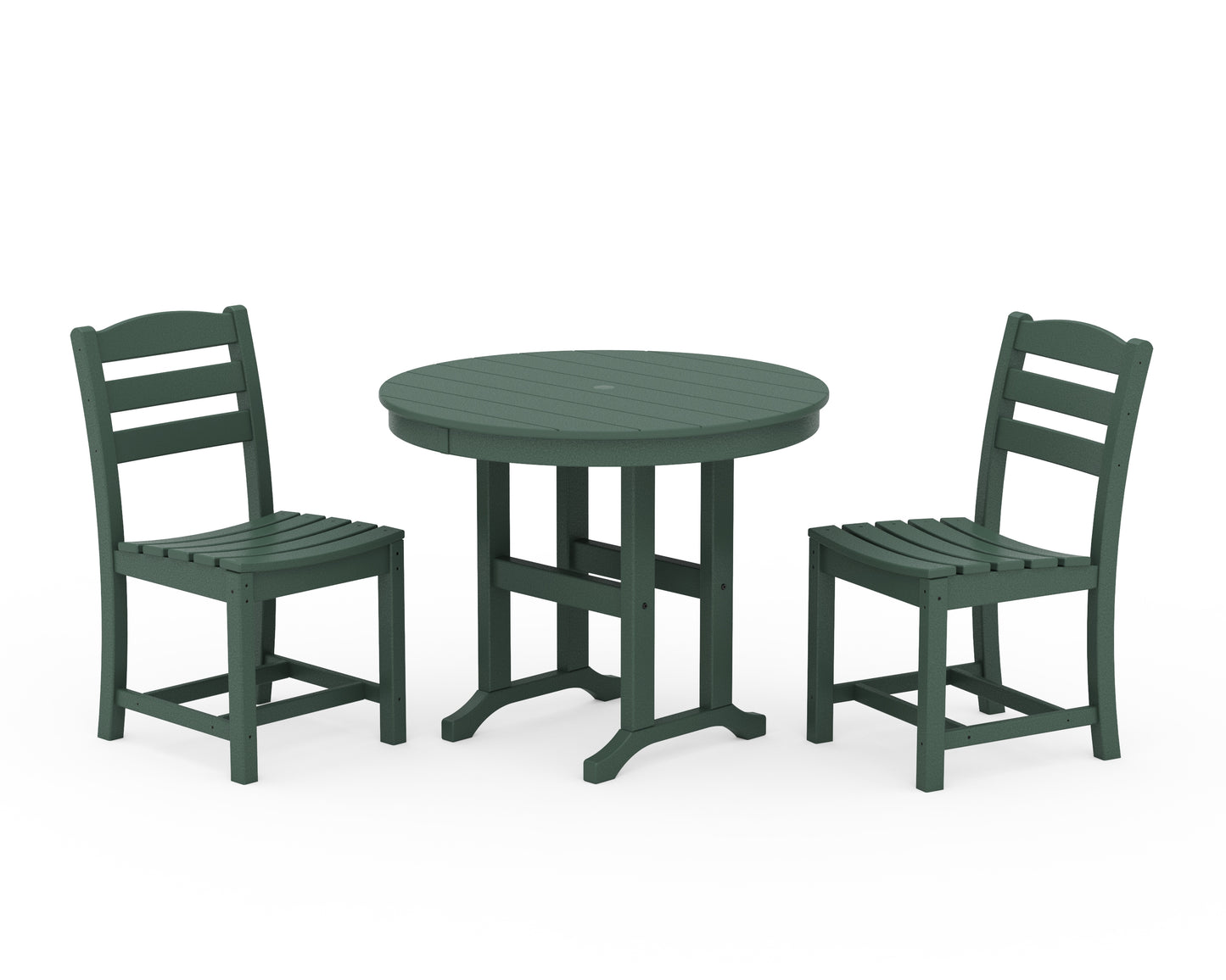 La Casa CafÃ© Side Chair 3-Piece Round Dining Set