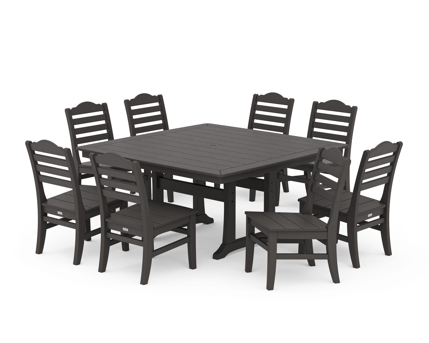 Savannah Side Chair 9-Piece Square Dining Set with Trestle Legs