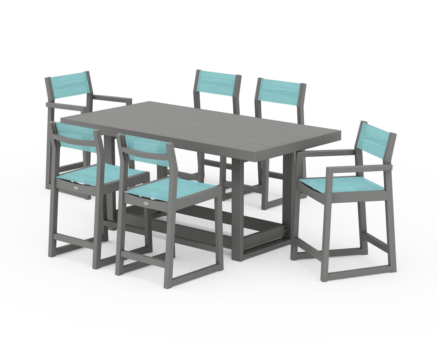 EDGE Sling 7-Piece Counter Table Set