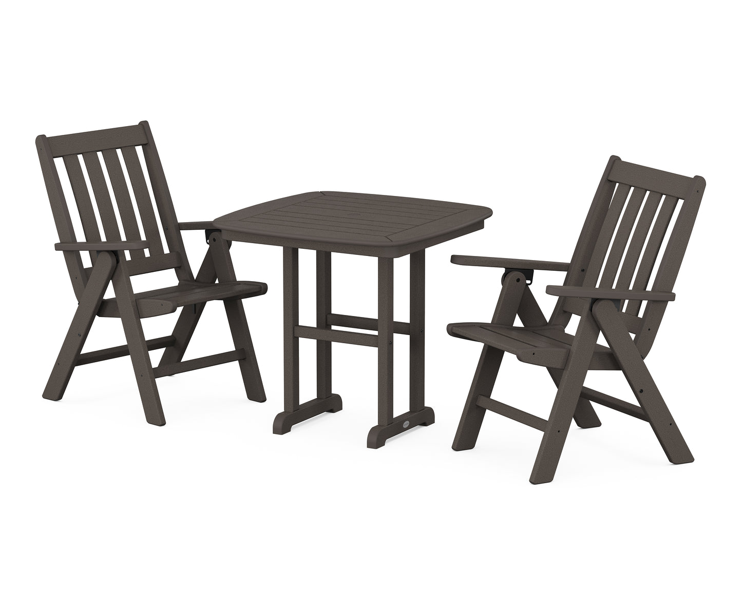 Vineyard Folding Chair 3-Piece Dining Set