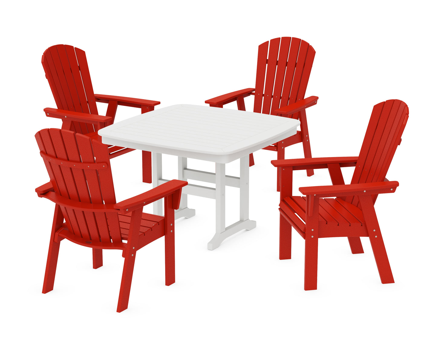 Nautical Curveback Adirondack 5-Piece Dining Set