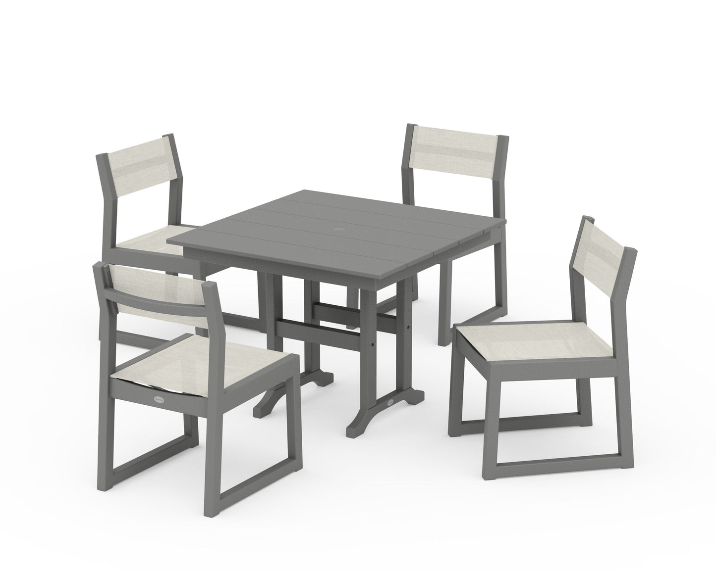EDGE Sling Side Chair 5-Piece Farmhouse Dining Set