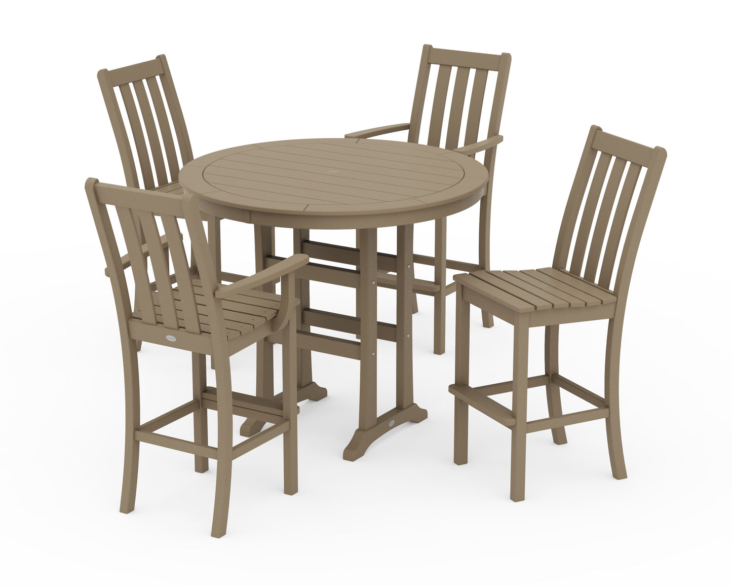 Vineyard 5-Piece Nautical Trestle Bar Set