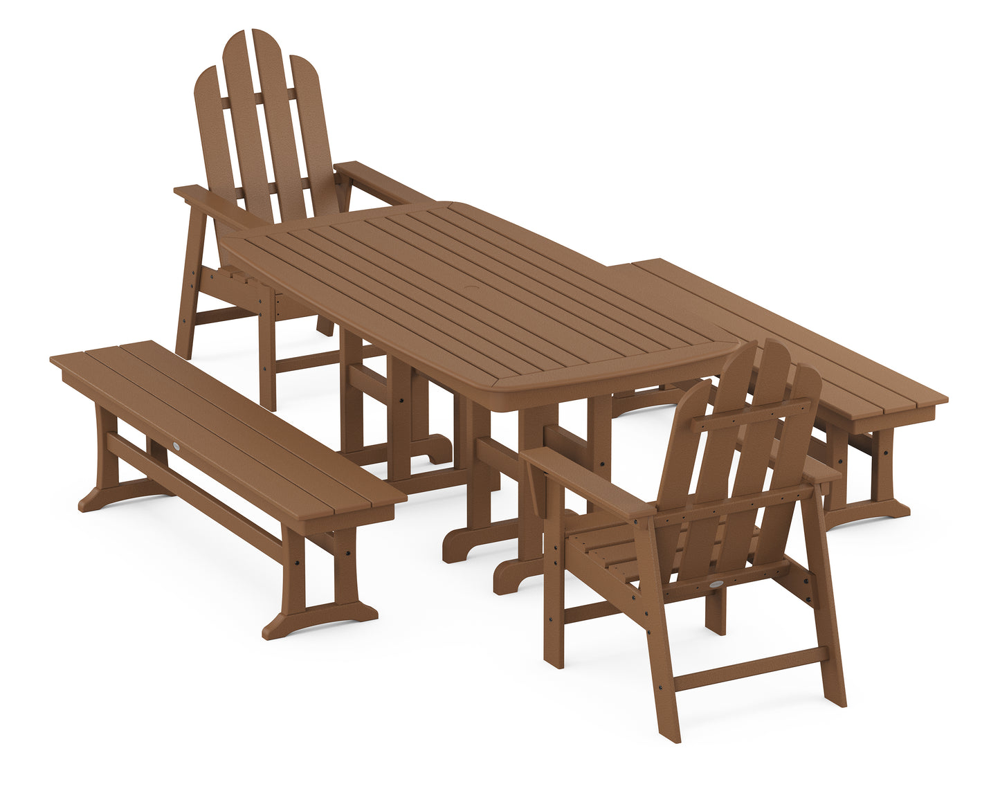 Long Island 5-Piece Dining Set with Benches